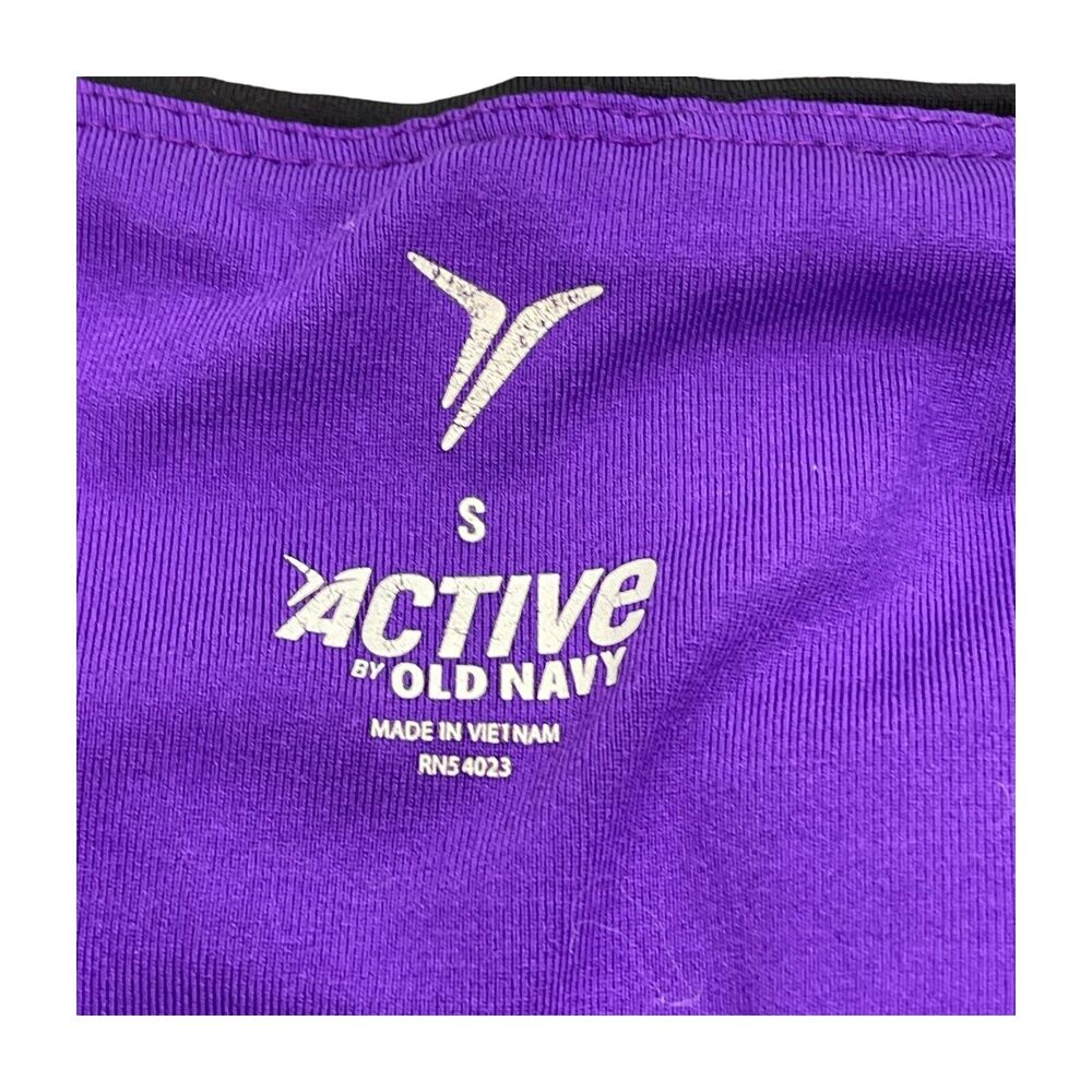 Old Navy Capri Legging Women's Small Black Purple High Waistband Performance - Picture 2 of 5